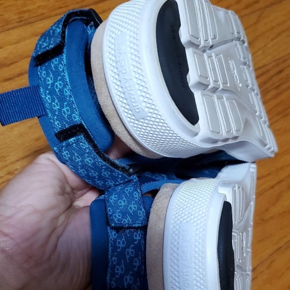 Gravity Defyer Verso Cloud Mens Cafe Sport Sandals Blue Hook Loop Size 9 - Picture 3 of 5